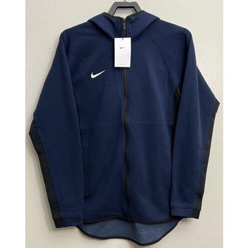 Nike Dri-fit Showtime Full Zip Hoodie Jacket Navy Mens Size Small CQ0306 419