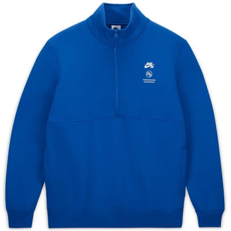 Men`s Size XL Nike SB x Fly Streetwear Fleece Skate Jacket DQ7312-480 Blue