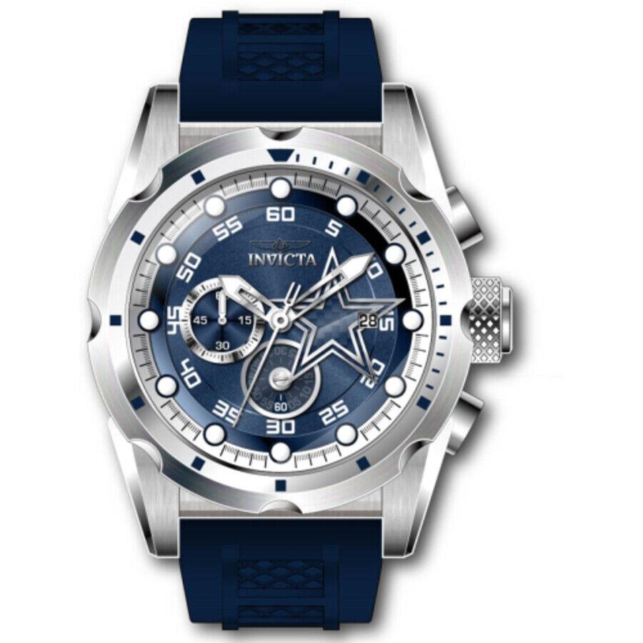 Invicta Nfl Dallas Cowboys Chronograph Quartz Men`s Watch 45515