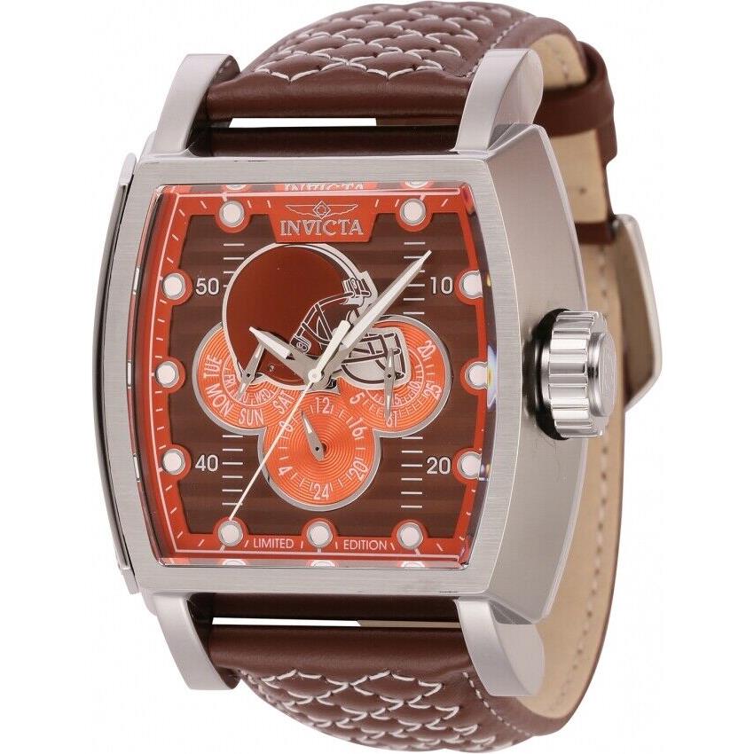 Invicta Nfl Cleveland Browns Gmt Quartz Men`s Watch 45090