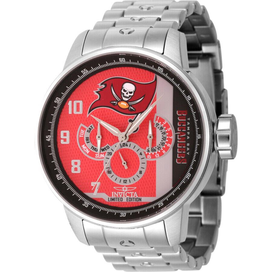 Invicta Nfl Tampa Bay Buccaneers Gmt Quartz Men`s Watch 45141