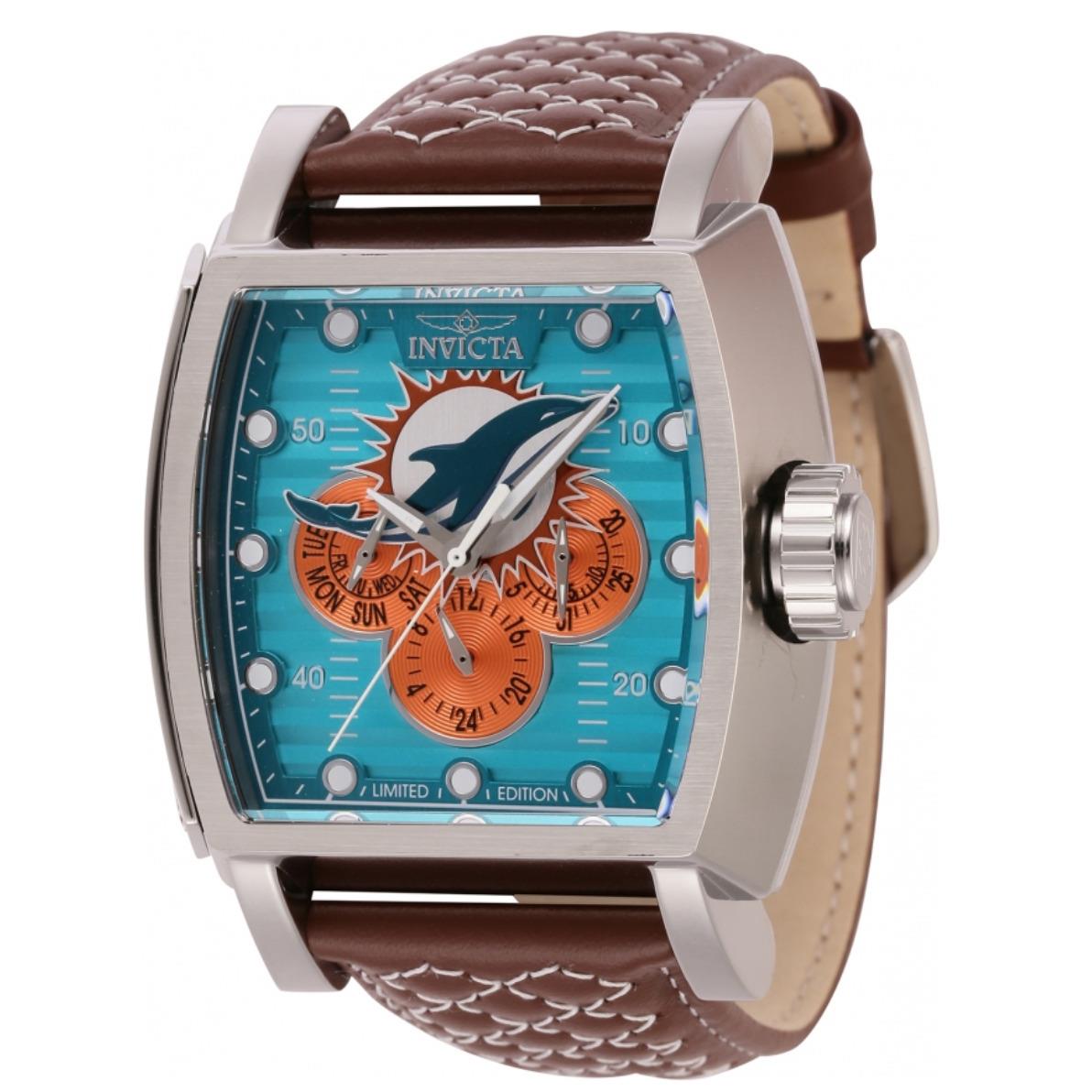 Invicta S1 Rally Nfl Miami Dolphins Men`s 48mm Limited Edition Watch 45082