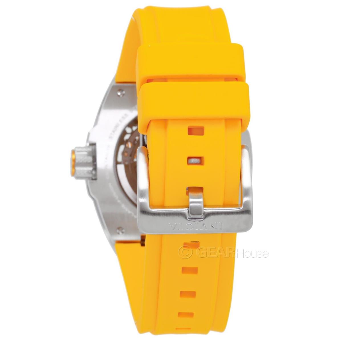 Invicta Mens Nfl Pittsburgh Steelers Automatic S1 Diablo Watch Yellow Silicone