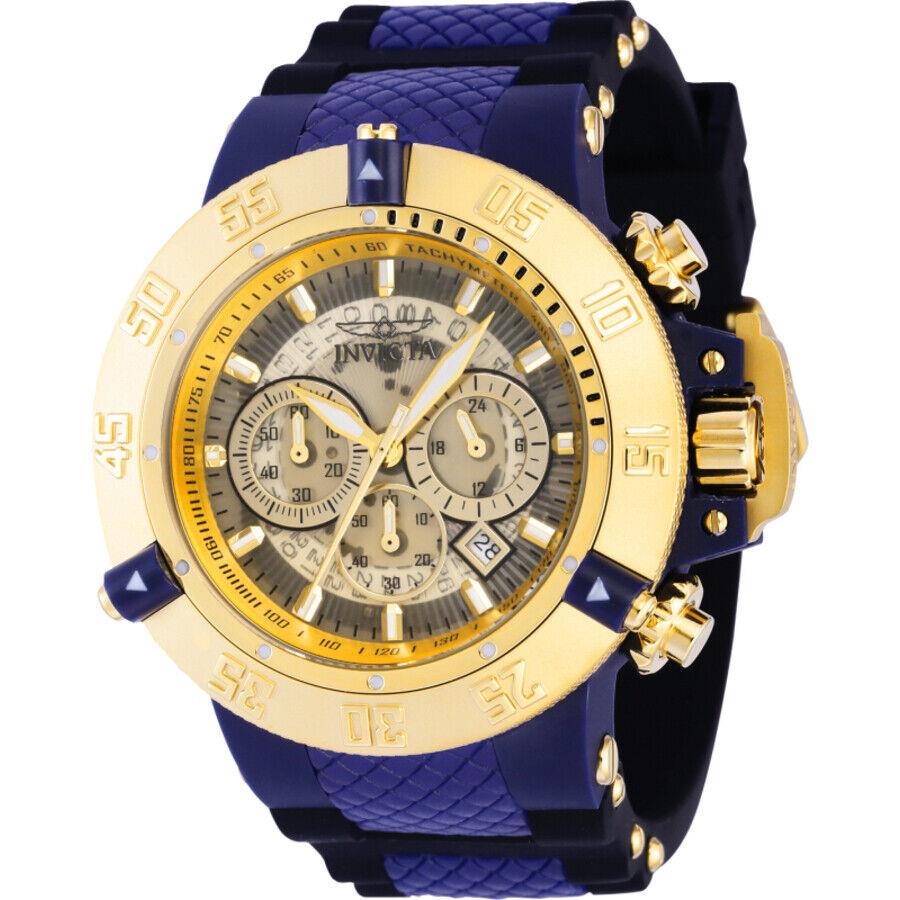 Invicta Subaqua Chronograph Quartz Gold and Ivory Dial Men`s Watch 39005