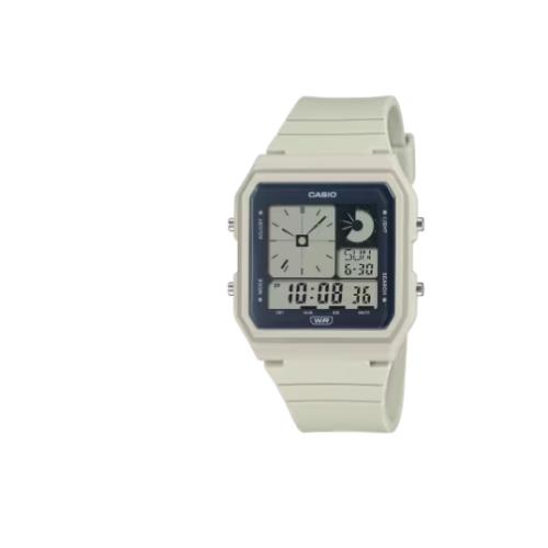 Casio Chronograph Digital Display Men`s White Wrist Watch LF-20W-8AVCF