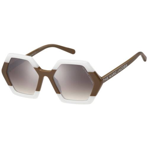 The Mark Jacobs Women`s Brown-nude/white Hexagonal Sunglasses - MARC521S 0BJS NQ