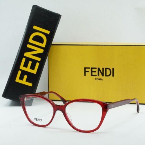 Fendi FE50014I 066 Transparent Bordeaux 53mm Eyeglasses