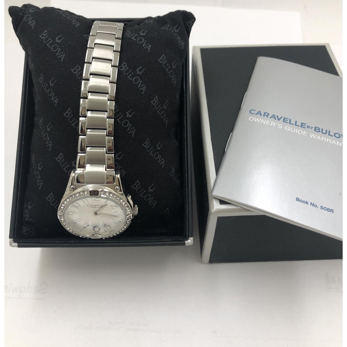 Caravelle by Bulova Women`s Watch Round Analog Clear Crystals Stones 43L113