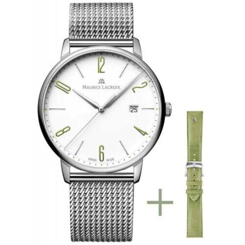 Maurice Lacroix EL1118-SS00S-120-D Men`s Eliros White Dial Quartz Watch