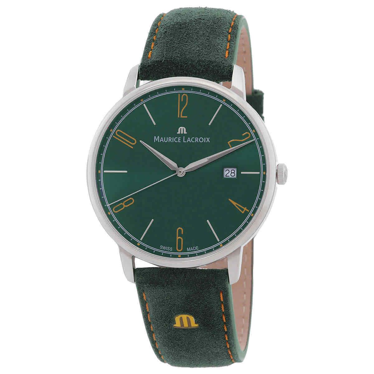 Maurice Lacroix Eliros Quartz Green Dial Unisex Watch EL1118-SS001-620-5