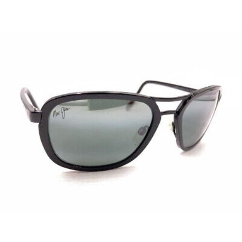 Maui Jim MJ289-02 Black Square Gray 58-19 140mm Polarized Unisex Sunglasses
