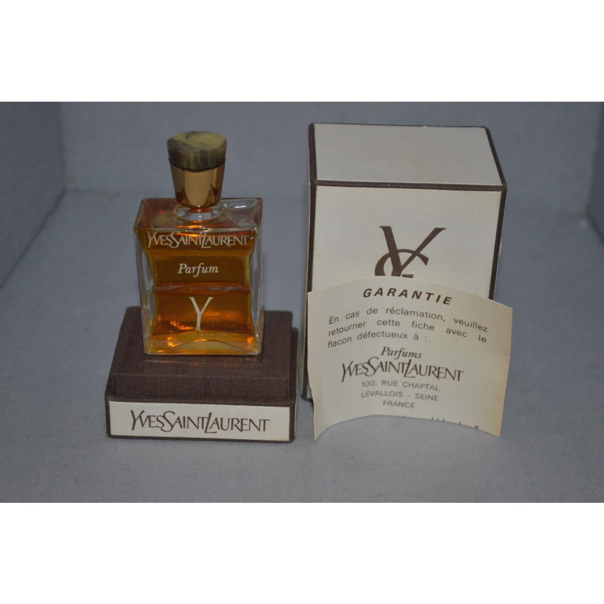 Yves Saint Luarent Y Vintage Parfum 1/2 oz Boxed