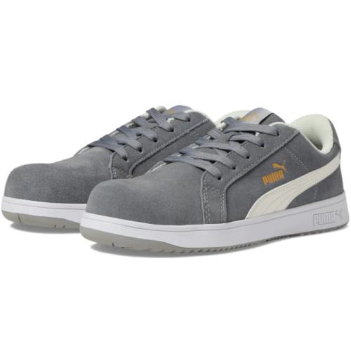 Puma Women`s Iconic Grey Suede Esd Low Comp Toe Safety Shoe Style 640125 - Gray