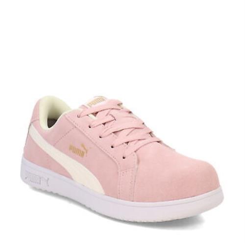 Women`s Puma Iconic Suede Low Work Shoe 640145 Pink Suede