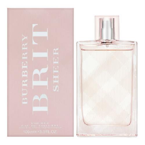 Burberry Brit Sheer by Burberry For Women 3.3 oz Eau de Toilette Spray