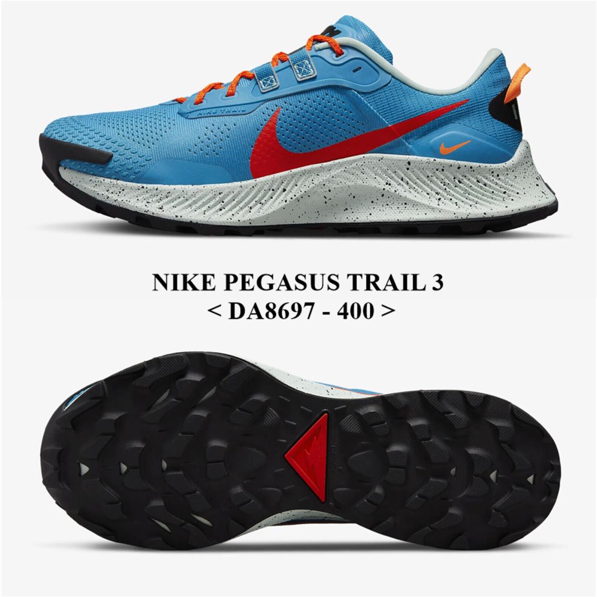 Nike Pegasus Trail 3 DA8697-400 Men`s Trail Running Shoes. -no Lid