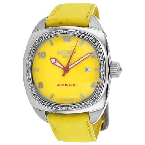 Locman Men`s Classic Yellow Dial Watch - 1971YL2AD
