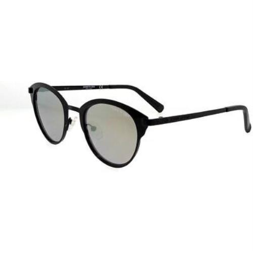Kenneth Cole KC7208/01C Shiny Black Round Smoke Mirror 48-21-140mm Sunglasses
