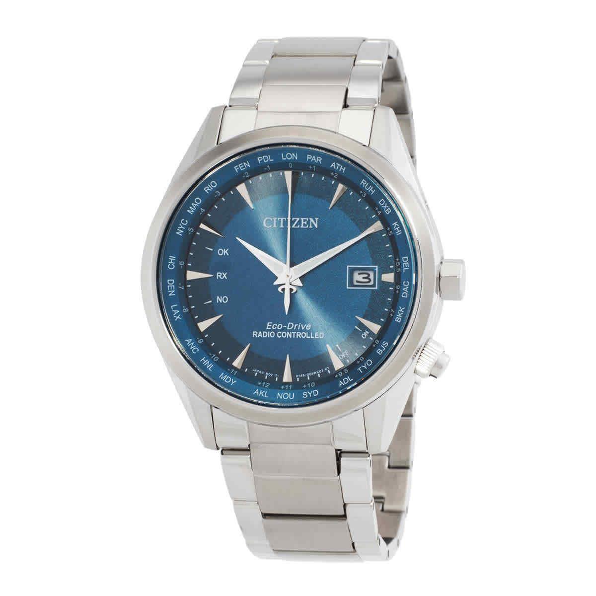 Citizen Perpetual World Time Gmt Eco-drive Blue Dial Men`s Watch CB0270-87L