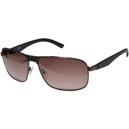 Guess GU6616 BRN-34 Brown Rectangle Brown Gradient 63-14-130mm Unisex Sunglasses