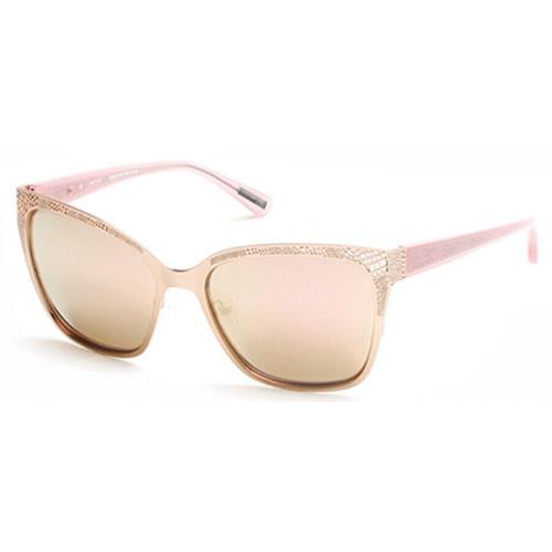 Guess by Marciano GM0742 29G Rose Gold Square Brown Mirror 57-17-135 Sunglasses