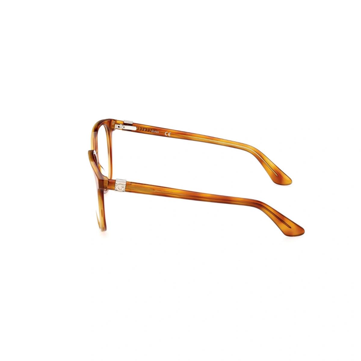 Guess GU2936 053 Blonde Havana Plastic Round Optical Eyeglasses Frame 56-16-140