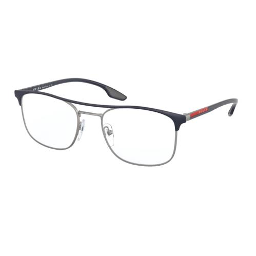 Prada Linea Rossa PS50NV 08I1O1 54 Eyeglasses Men`s Blue/silver Full Rim Optical - Frame: Silver