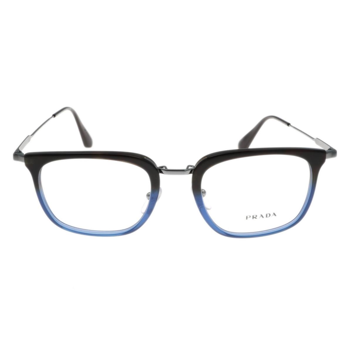 Prada 238416 Unisex Adult Vpr 11U Eyeglasses Frame Black Blue Size 51-21-150 - Black Blue, Frame: Black Blue