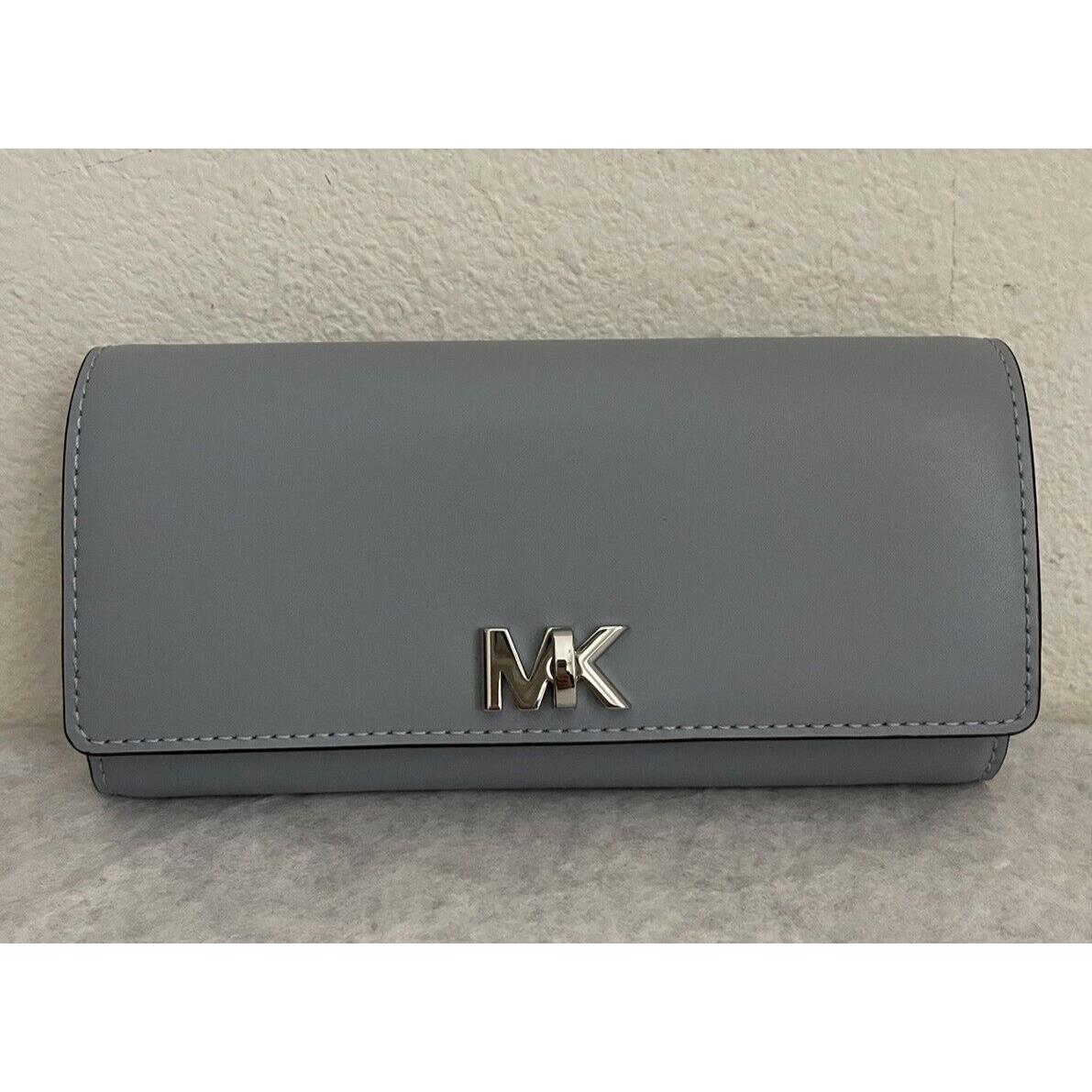 Michael Kors Mott Large Carryall Leather Wallet Dusty Blue