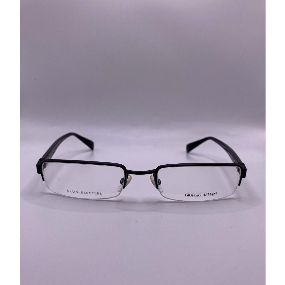 Giorgio Armani GA 542 003 Black Metal Semi Rim Eyeglasses Frame 52-19-140 Italy