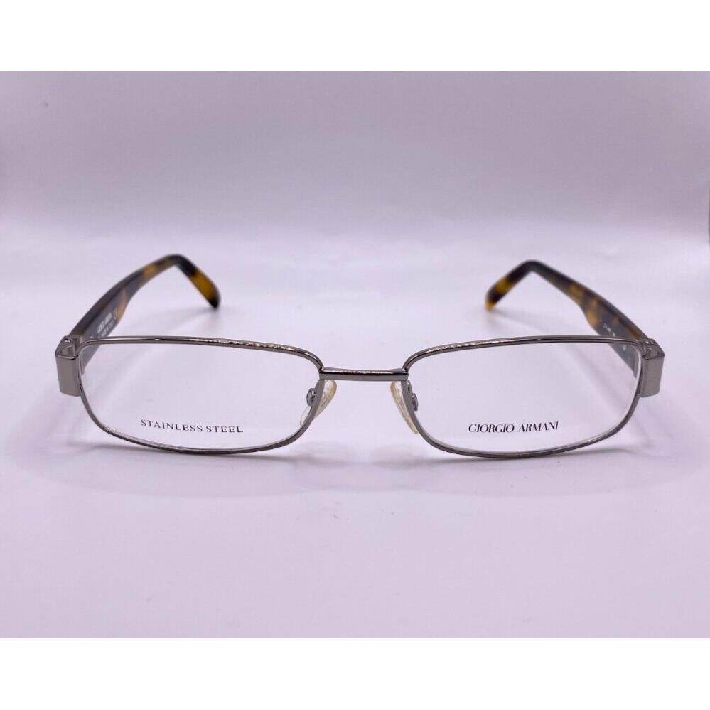 Giorgio Armani GA349 Dxj Silver Havana Metal Eyeglasses Frame 52-17-140 Italy