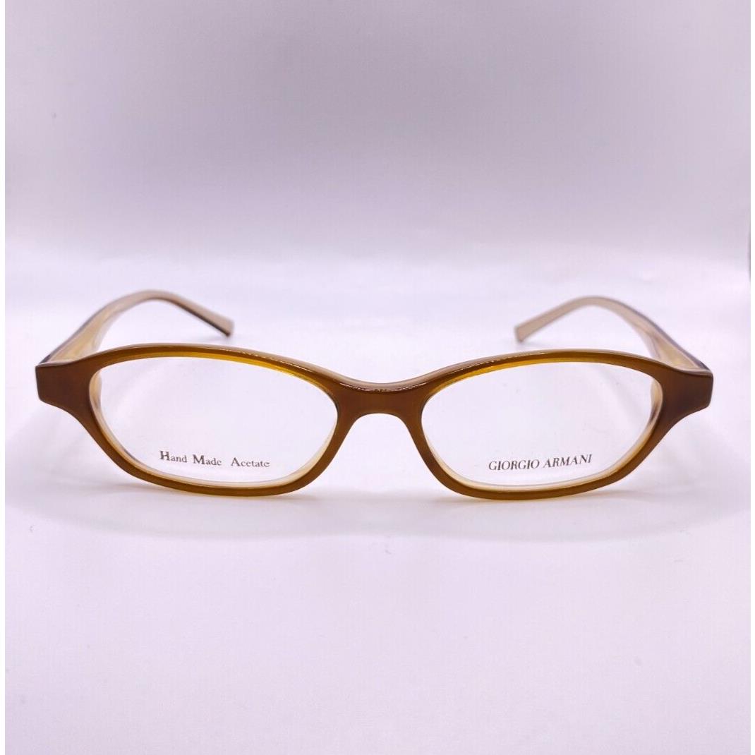 Giorgio Armani GA 384 69P Brown Plastic Oval Eyeglasses Frame 49-15-135 Italy