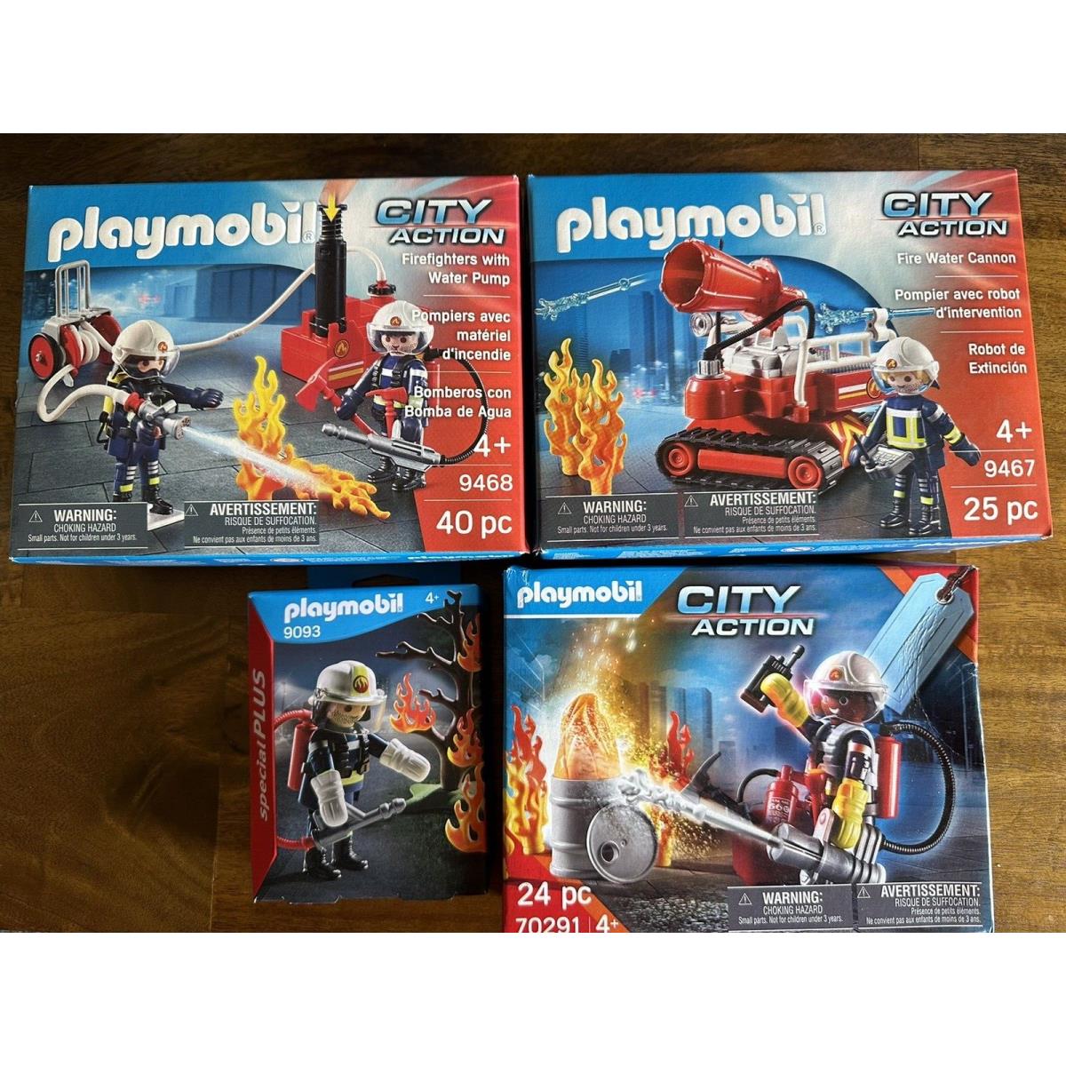 Playmobil 9467 9468 9093 70291 Fire Water Canon Pump Firemen Firefighters