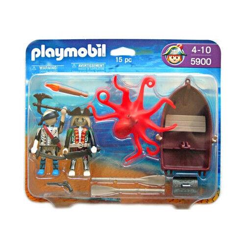 Playmobil 5900 Ghost Pirate Figures Boat Octopus Blister Pack
