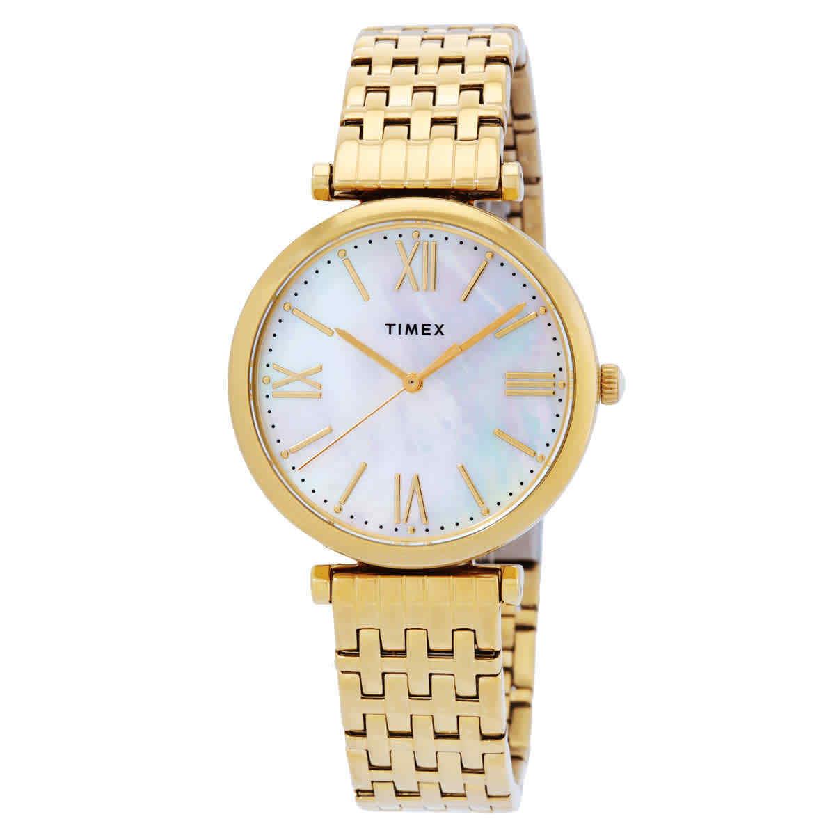 Timex Parisienne Quartz Mop Dial Ladies Watch TW2T79100VQ