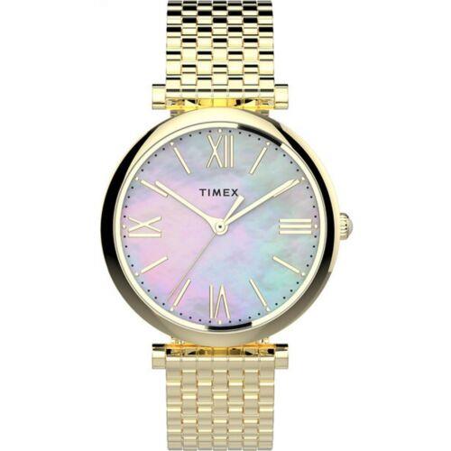 Timex Women`s Watch Parisienne Mother of Pearl Dial Steel Bracelet TW2T79100VQ