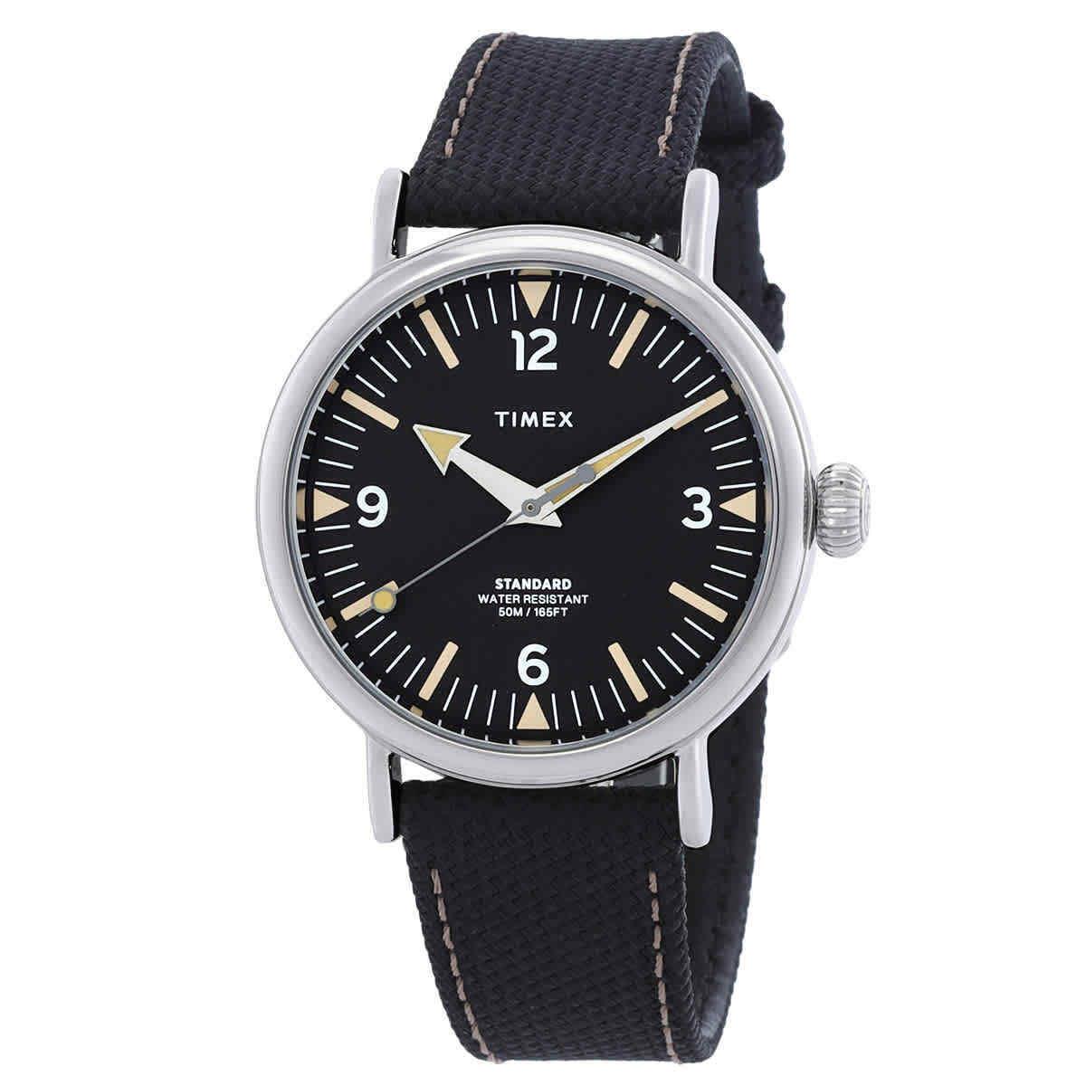 Timex Standard Quartz Black Dial Men`s Watch TW2V44000