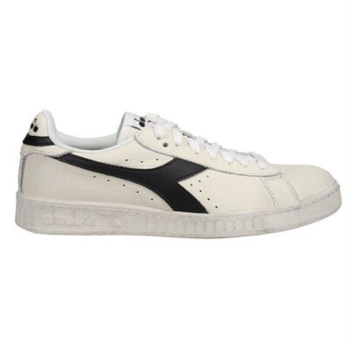 Diadora Game L Low Waxed Lace Up Mens Black Off White Sneakers Casual Shoes 16