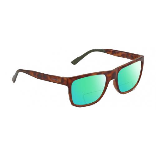 Calvin Klein CK21531S Unisex Polarize Bifocal Sunglass Brown Tortoise Green 58mm Green Mirror