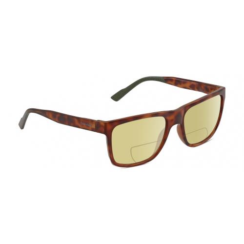 Calvin Klein CK21531S Unisex Polarize Bifocal Sunglass Brown Tortoise Green 58mm Yellow