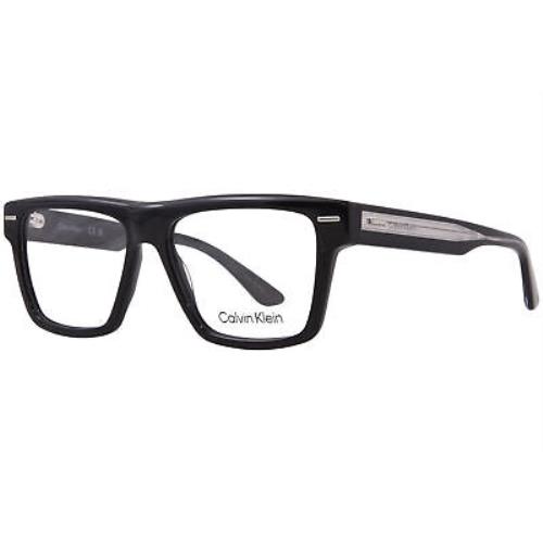 Calvin Klein CK23522 001 Eyeglasses Men`s Black Full Rim Square Shape 53mm