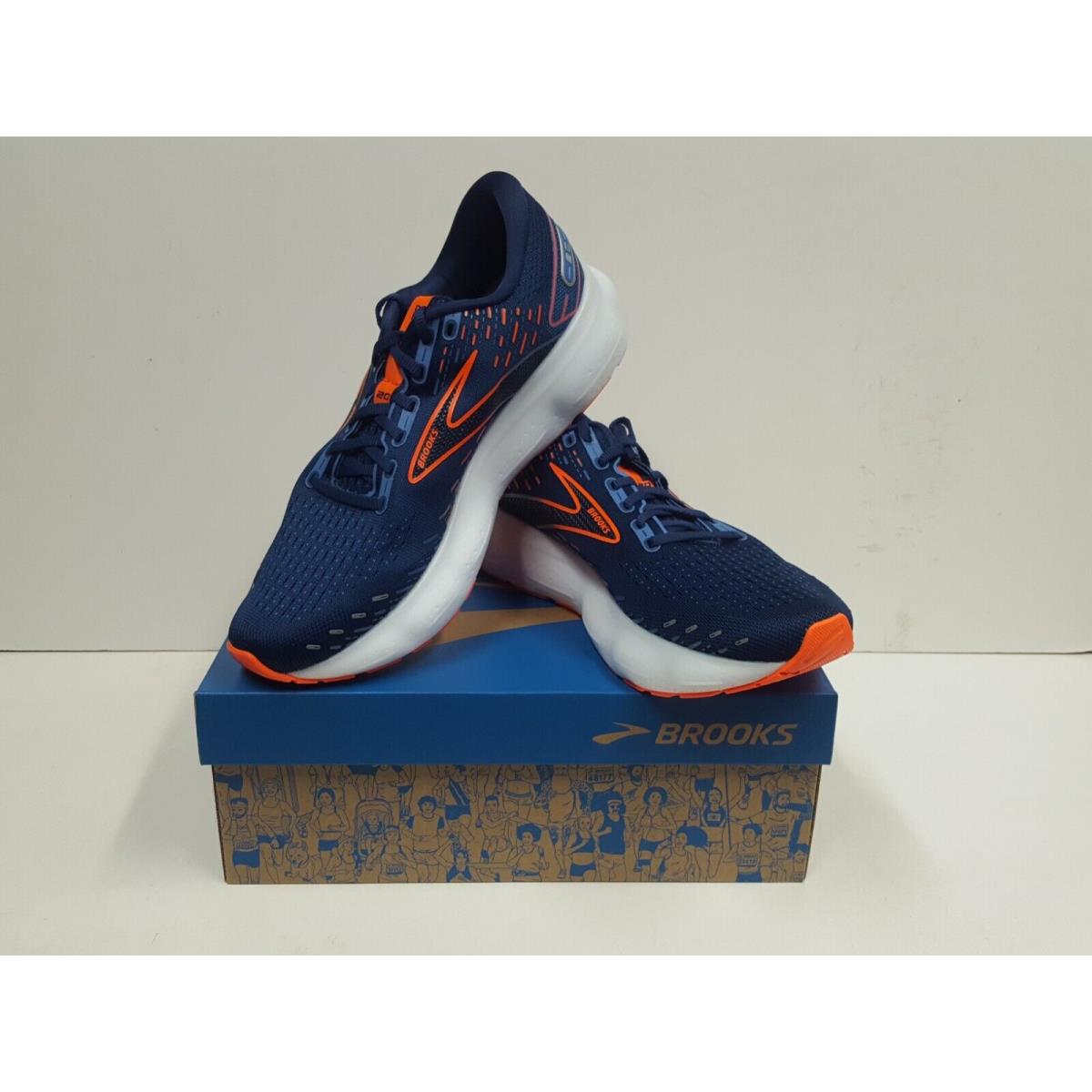 Brooks Glycerin 20 Men`s Running Shoes Blue Depths/Palace Blue/Orange (444)