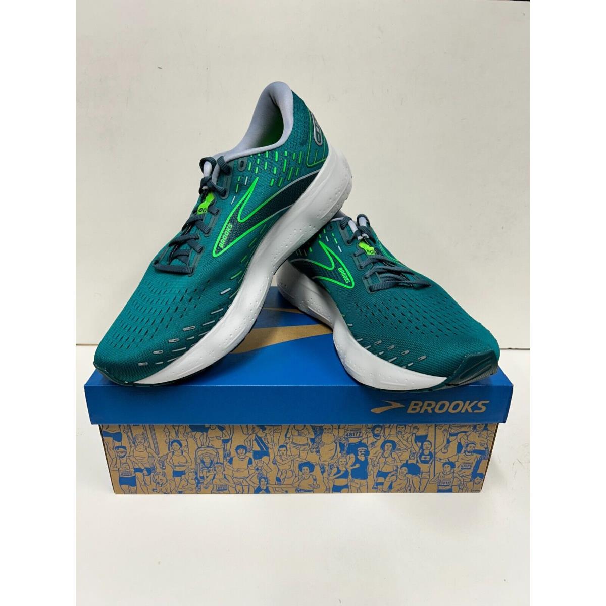 Brooks Glycerin 20 Men`s Running Shoes Green (386)