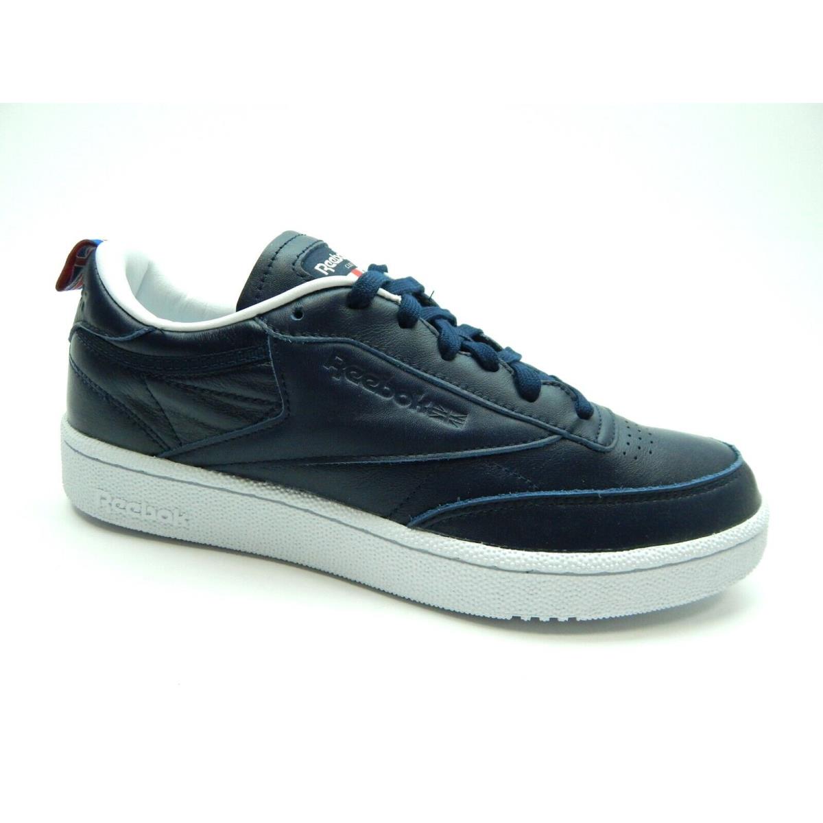 Reebok Men`s Club C 85 FW7799 Navy White Red Shoes Size 8