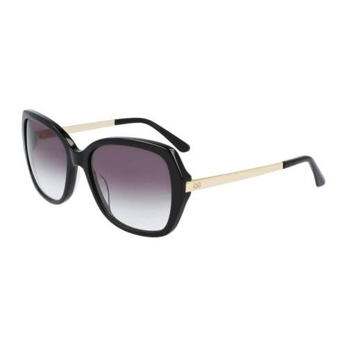 Calvin Klein CK21704S Women Butterfly Sunglasses Black Gold/purple Gradient 56mm
