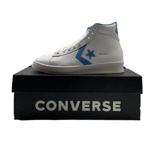 Converse Pro Leather Hi Mens / Womens Retro Shoe Carolina Blue White Sneaker