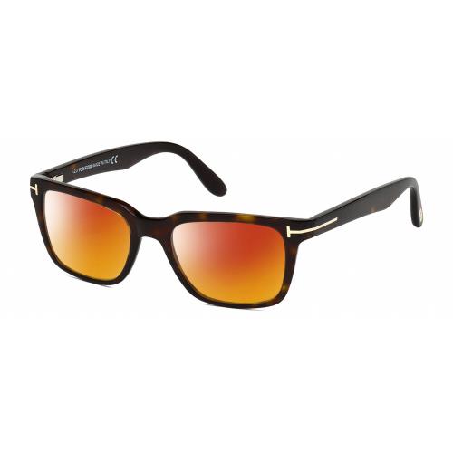 Tom Ford Caliber FT5304-052 Unisex Polarize Sunglass Brown Tortoise 54mm 4Option Red Mirror Polar