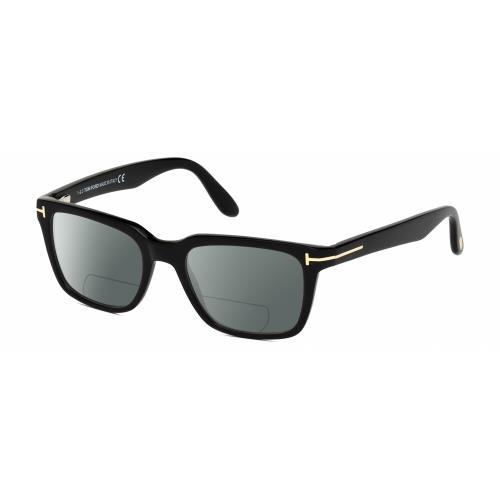 Tom Ford Caliber FT5304-001 Unisex Polarized Bifocal Sunglasses Black Gold 54 mm Grey