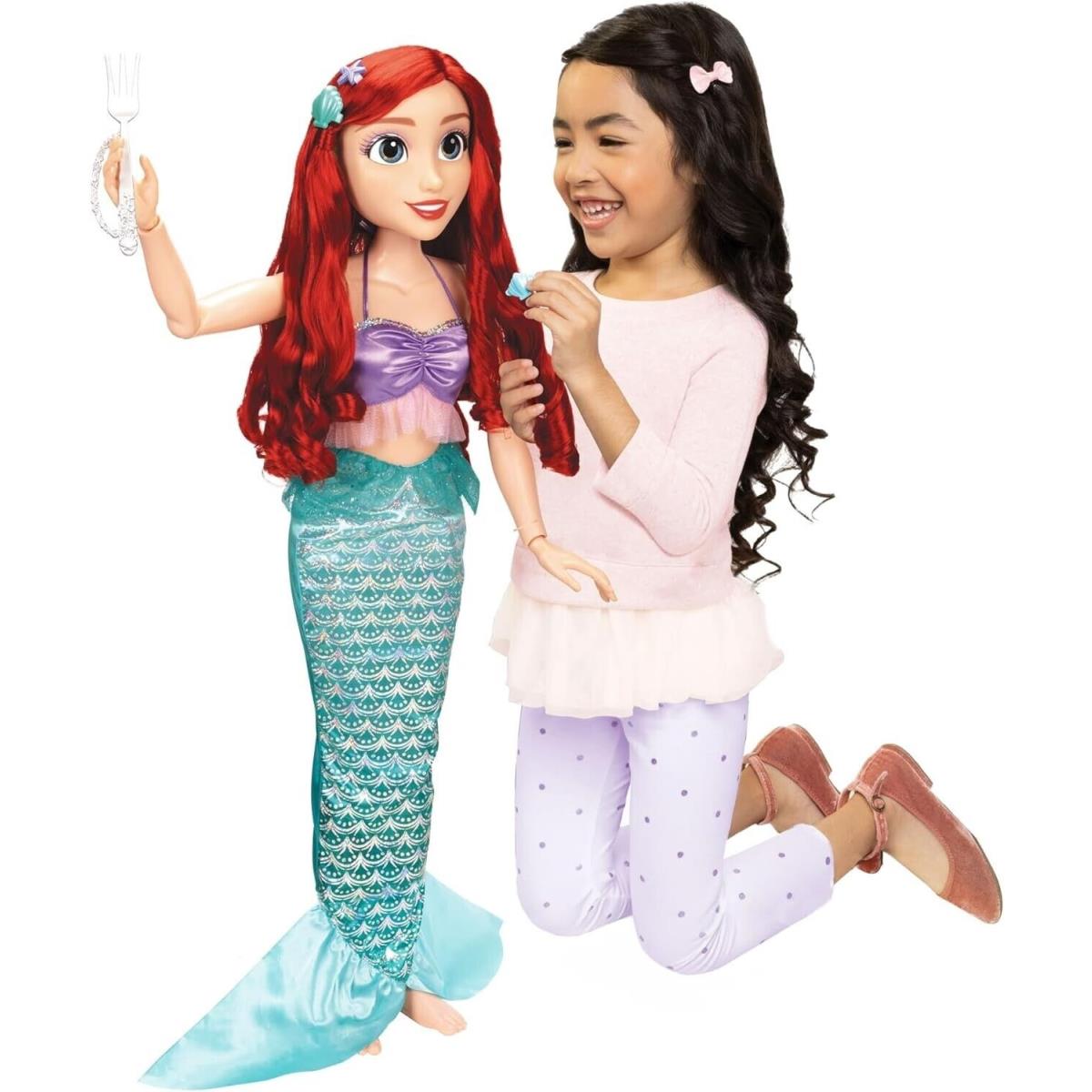 Disney Princess Ariel Doll My Size 32 Tall Playdate w/ Long Hair Comb