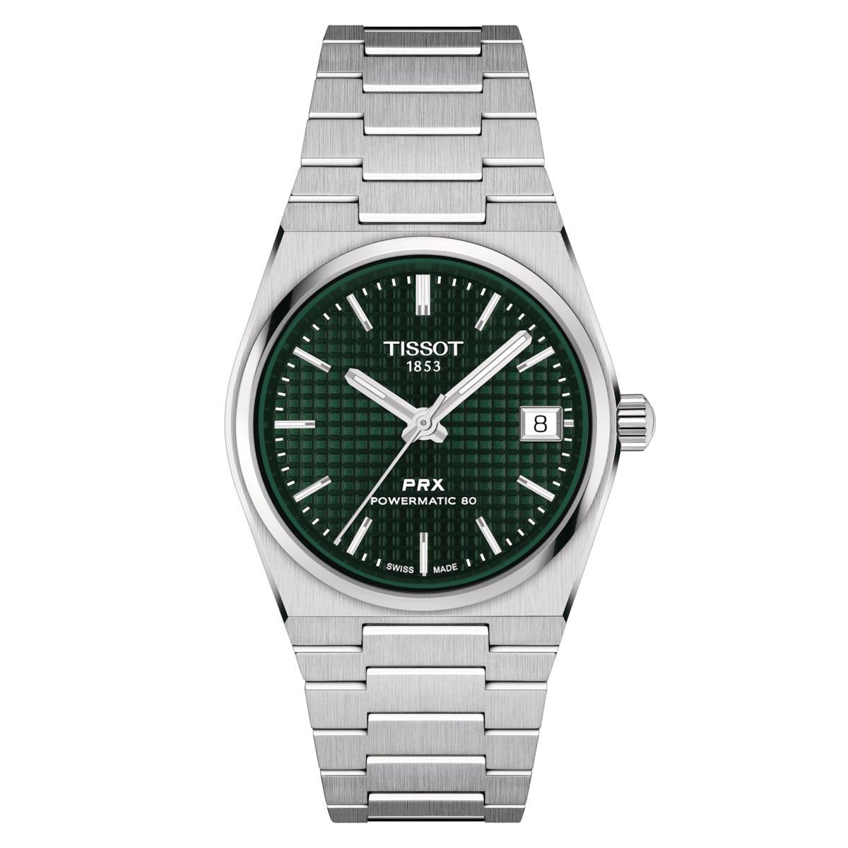 Tissot Prx 35mm Powermatic 80 Green Dial Automatic Watch T1372071109100